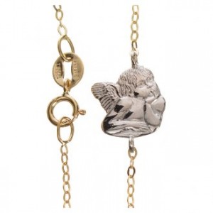 Bracciale angelo oro 750-00 bianco e giallo gr 1,27