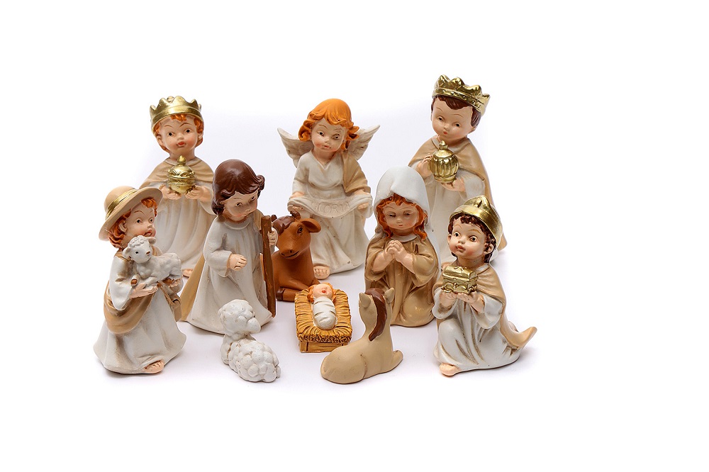 Presepe con sembianze di bambini