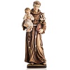statua legno santantonio con bambino dipinta