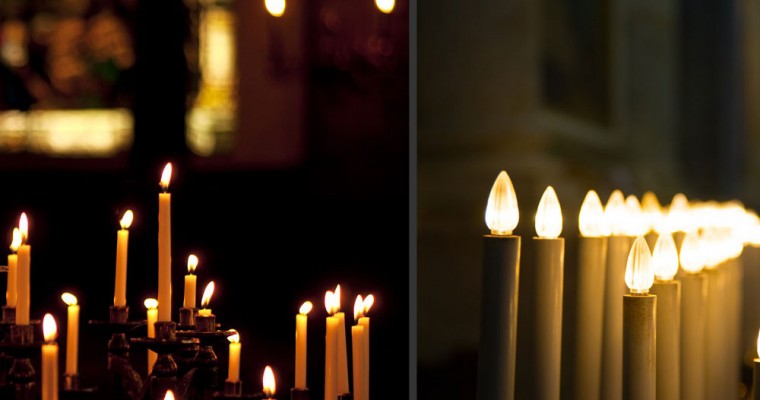 Candele elettriche: quando un culto perde la sua sacralità