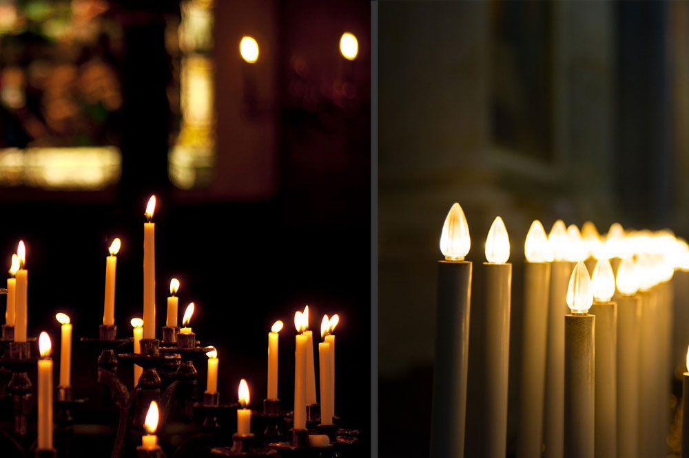 Set 12 Candele In Finta Cera Con Luce Led Effetto Fiamma Lumini Per  Decorazione - ND - Idee regalo