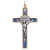 collana croce san benedetto blu elegante