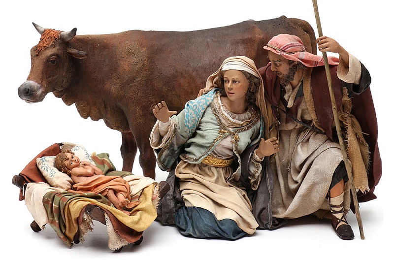 Natività 30 cm con bue in piedi Angela Tripi