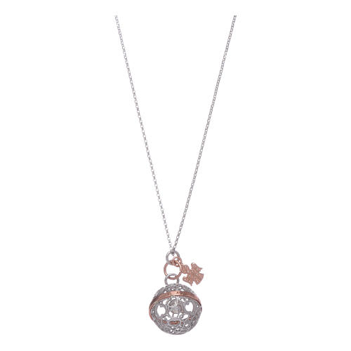 collana amen chiama angeli arg 925 rodiato e rose con zirconi bianchi