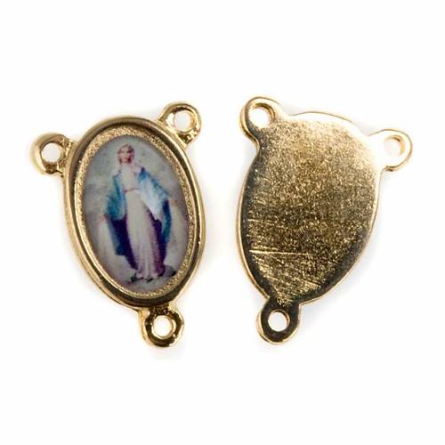 crociera metallo dorato madonna lourdes