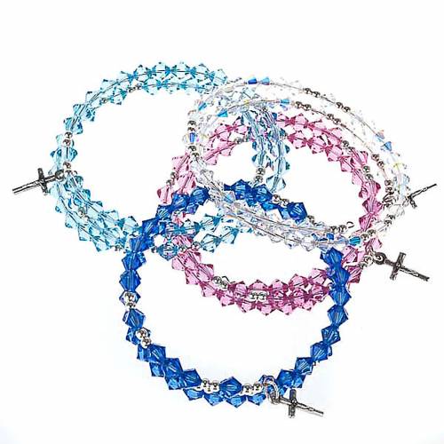 Bracciale rosario Swarovski argento