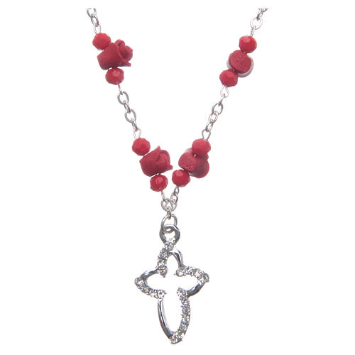 collana rosario con rose