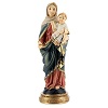 madonna bambino rosario statua resina 15 cm