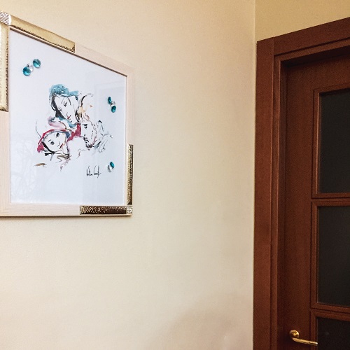 quadretto gioia familiare