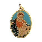 medaglia-madonna-con-bambino-turchese