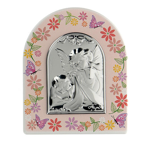 quadretto-floreale-placca-angeli-bambina