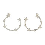 Orecchini argento 925 stelle cerchio pendenti HOLYART