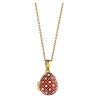 collana ovetto stile faberge apribile rossa