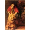 stampa legno il figliol prodigo di rembrandt