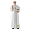 statua papa francesco pasta legno colorata 15 cm