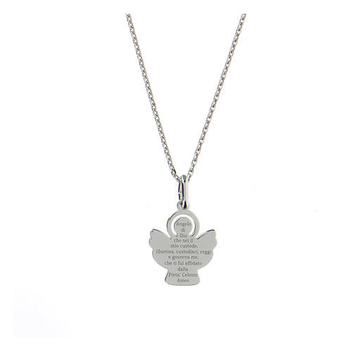 collana angelo custode argento 925 preghiera