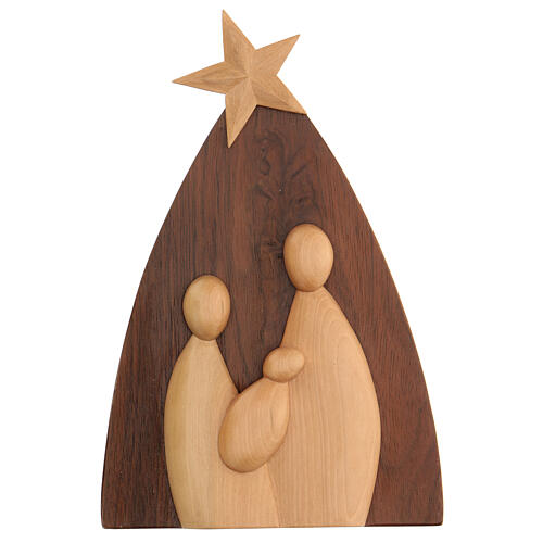 nativita in lenga e noce scolpito a mano 25x15x5 cm mato grosso