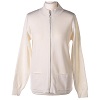 giacca coreana con zip 50 acrilico 50 lana merino bianca suora
