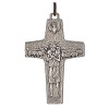 collana croce papa francesco metallo 8x5