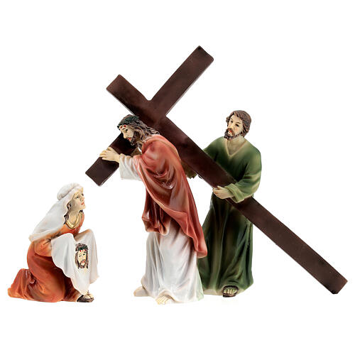 salita al calvario passione gesu statue 9 cm