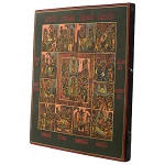 icona antica russa dodici feste 30x40 cm epoca zarista restaurata 150x150