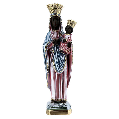 statua gesso madreperlato madonna di czestochowa 35 cm
