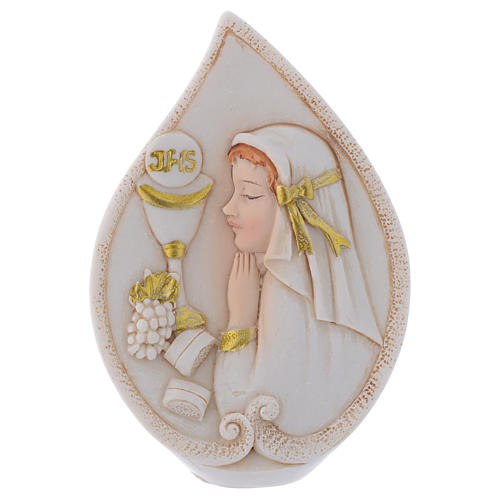 bomboniera comunione goccia con bimba 10 cm