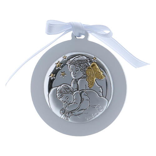 sopraculla angeli nastro bianco bilaminato finiture oro