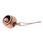 collana amen argento 925 rose ciondolo campanella con zirconi neri