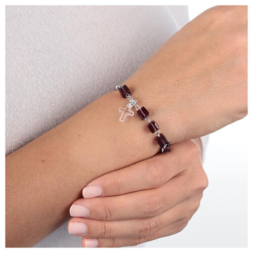 bracciale decina ghirelli cristallo argento 925 placcato rodio