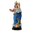 statua madonna del rosario resina 12 cm