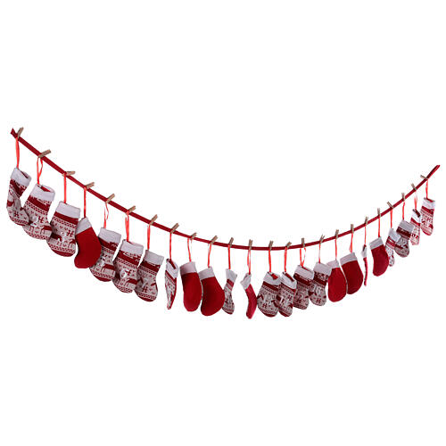 calendario avvento calze rosse