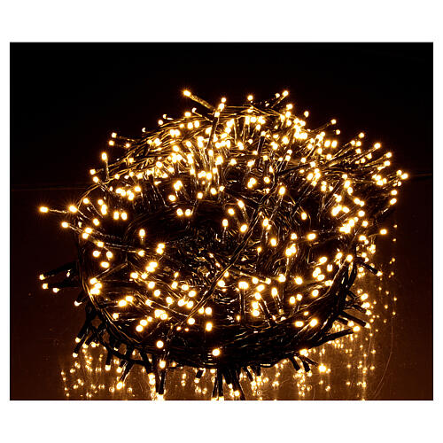 catena luminosa natale 1000 led bianco caldo telecomando esterno 220v