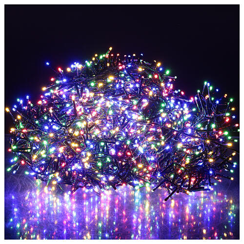 luci natalizie multicolor 2000 led uso interno esterno