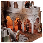 presepe arabo mercato statue pastori moranduzzo 10 cm 35x50x40 cm