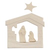 presepe casetta natale da parete argilla 13 5 cm