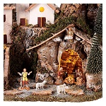 villaggio nordico per presepe 20x25x20 cm