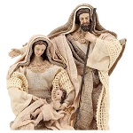 nativita presepe resina stoffa shabby chic 27 cm