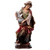 statua santa cecilia da roma con organo legno dipinto val gardena