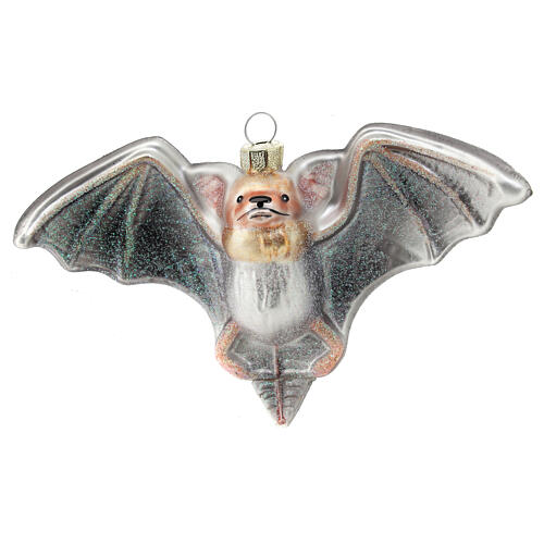 addobbo albero natale pipistrello vetro 11 cm