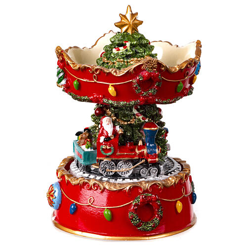 Garosa Carillon A Forma Di Violino Con Base Girevole - 20,5 Cm, In Plastica, Riproduce Musica, Ornamento Decorativo Per Casa E Regalo