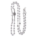 collana rosario girocollo amen perle argento 925 fin. rodio