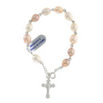 decina bracciale argento 925 perle di fiume