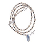 rosario con perle di fiume bianche in argento 800