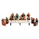 ultima cena scena resina statue 9 cm