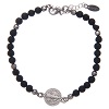 bracciale amen medaglia s. benedetto pietra lavica uomo