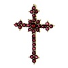croce pendente con granato taglio brillante