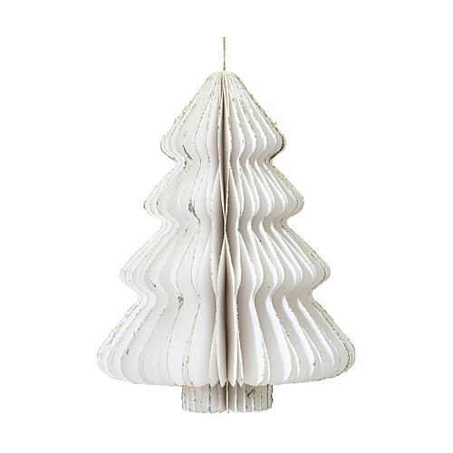 decorazione albero di natale 15 cm bianco carta 100 fsc