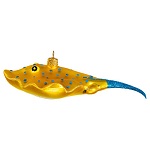 manta gialla decorazione vetro soffiato albero di natale