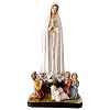 i tre pastorelli con madonna di fatima statua resina colorata 25 cm